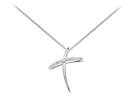 LUCE DI DONNAORO Collana Croce Piccola Diamanti 0.01ct in Oro 18kt