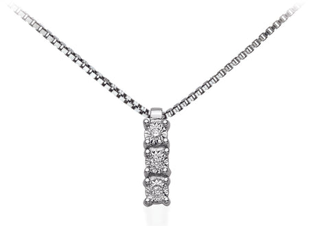 LUCE DI DONNAORO Collana Trilogy Disco Diamantato 0.03ct in Oro 18kt