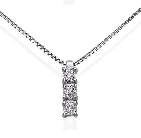 LUCE DI DONNAORO Collana Trilogy Disco Diamantato 0.04ct in Oro 18kt