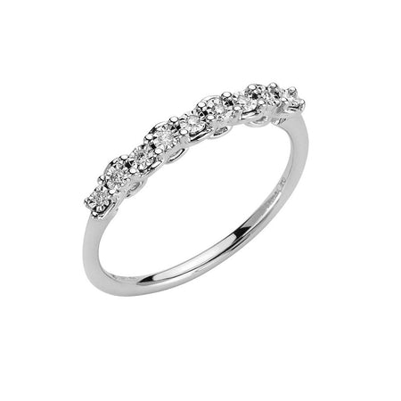 Anello DonnaOro INCANTO in Oro Bianco 18kt con veretta di Diamanti