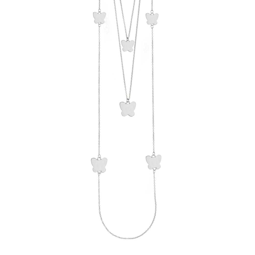 BOCCADAMO MYA Collana a tre fili con Farfalle