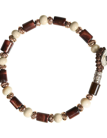 GERBA Bracciale Uomo Fashionable 05 Occhio di Tigre Rosso