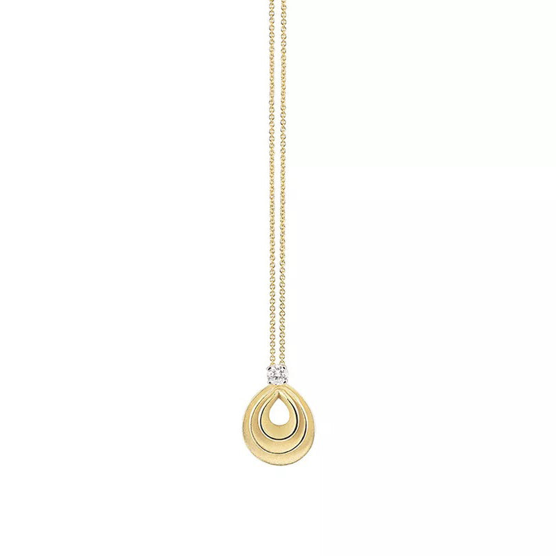 Collana ANNAMARIA CAMMILLI Serie Velaa Star in Oro Giallo Sunrise 18Kt con Pendente con Diamante