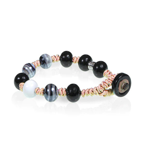 Bracciale Unisex LUXOR GERBA JEWELS perle in vetro di murano e Argento 925