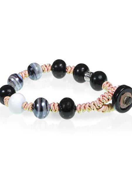 Bracciale Unisex LUXOR GERBA JEWELS perle in vetro di murano e Argento 925