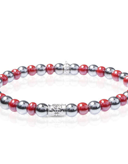Bracciale Uomo GERBA JEWELS RED Ceramic e Silver Argento 925