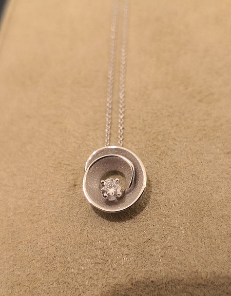 Collana Annamaria Cammilli Dune in oro18kt White Ice con Diamante