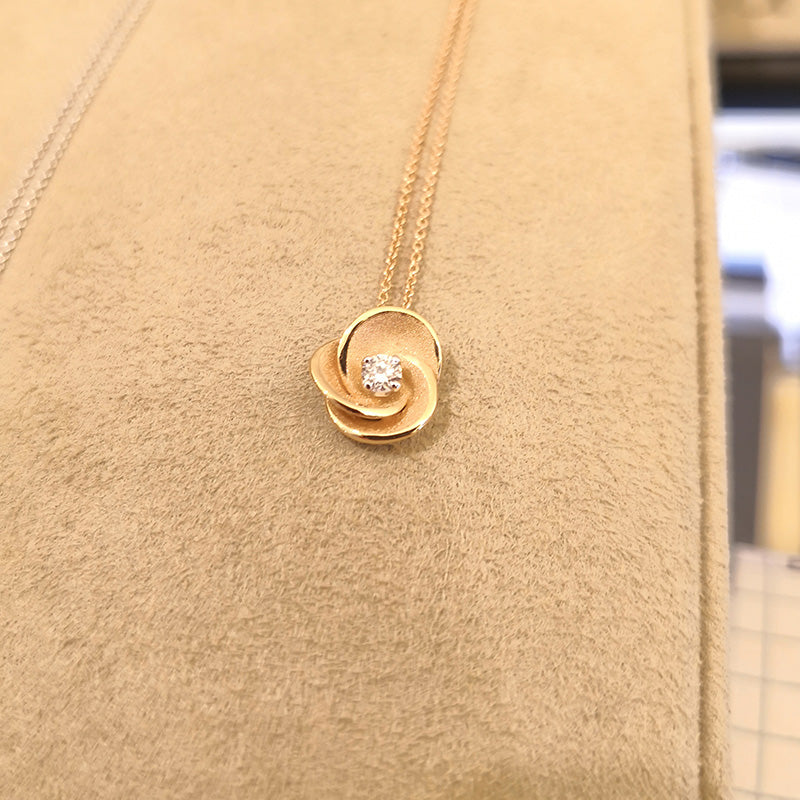 Collana ANNAMARIA CAMMILLI Desert Rose Orange Apricot 18Kt e Pendente
