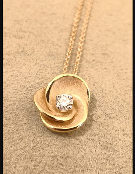 Collana ANNAMARIA CAMMILLI Desert Rose Orange Apricot 18Kt e Pendente