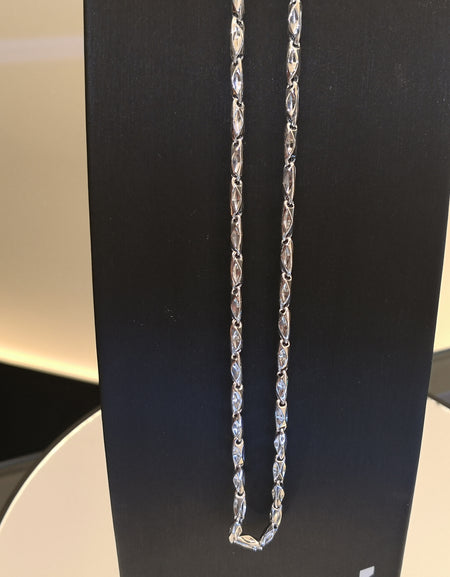 Girocollo Barakà Uomo Oro Rosa e Oro Bianco 18k con Diamante Bianco