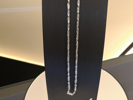 Girocollo Barakà Uomo Oro Rosa e Oro Bianco 18k con Diamante Bianco