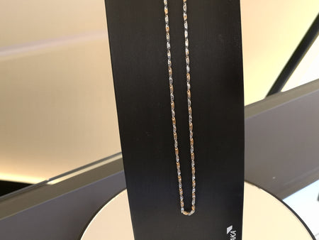 Girocollo Barakà Uomo Oro Rosa e Oro Bianco 18k con Diamante Bianco