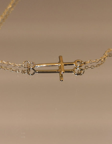 Bracciale Donna AMEN Oro 9kt con Croce