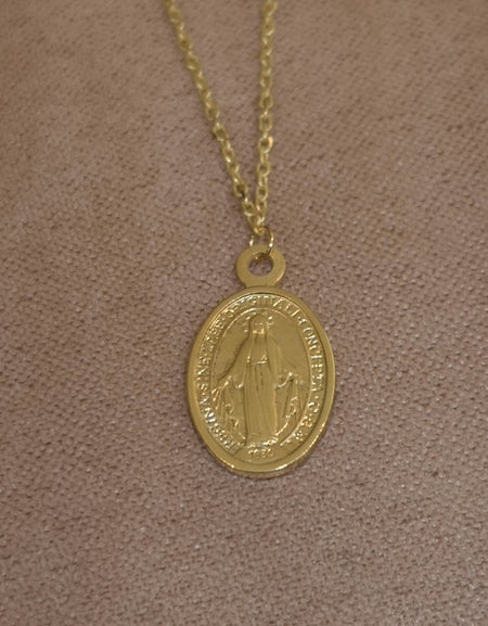 Collana Donna AMEN Oro 9kt Sacra Madonna Miracolosa
