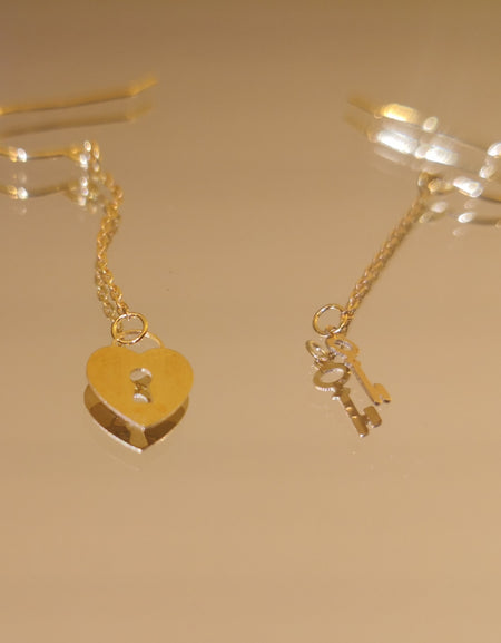 Orecchini Donna AMEN Oro 9kt Chiave con Cuore