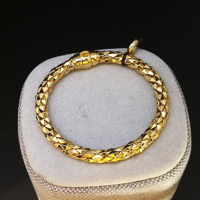 Bracciale CHIMENTO Stretch Classic flessibile in oro giallo 18 kt e diamanti 0,01 ct