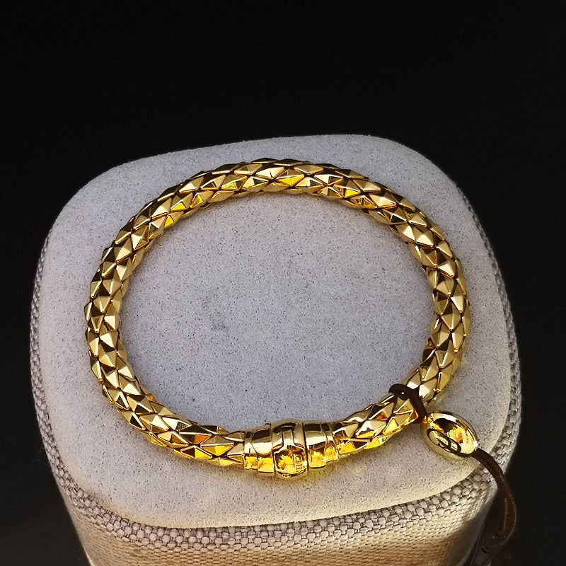 Bracciale CHIMENTO Stretch Classic flessibile in oro giallo 18 kt e diamanti 0,01 ct