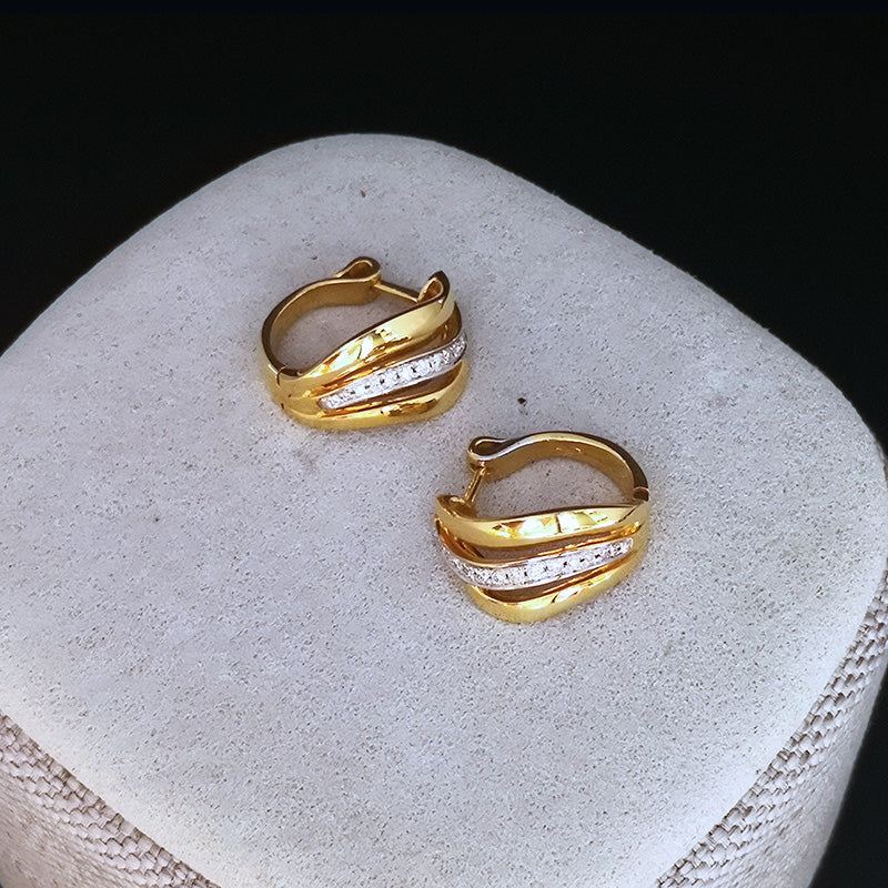 Orecchini Donna CHIMENTO STRETCH NUVOLA in Oro Giallo e Diamanti