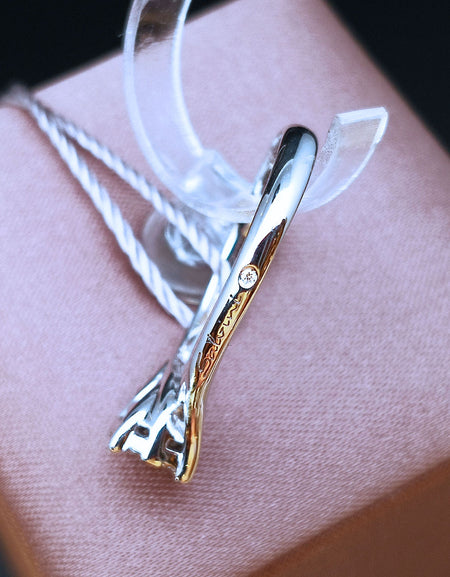 Anello Donna SALVINI Solitario in Oro Bianco e Diamanti Daphne