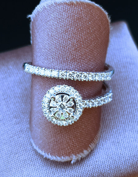 Anello Donna SALVINI Fantasia in Oro Bianco e Diamanti Daphne