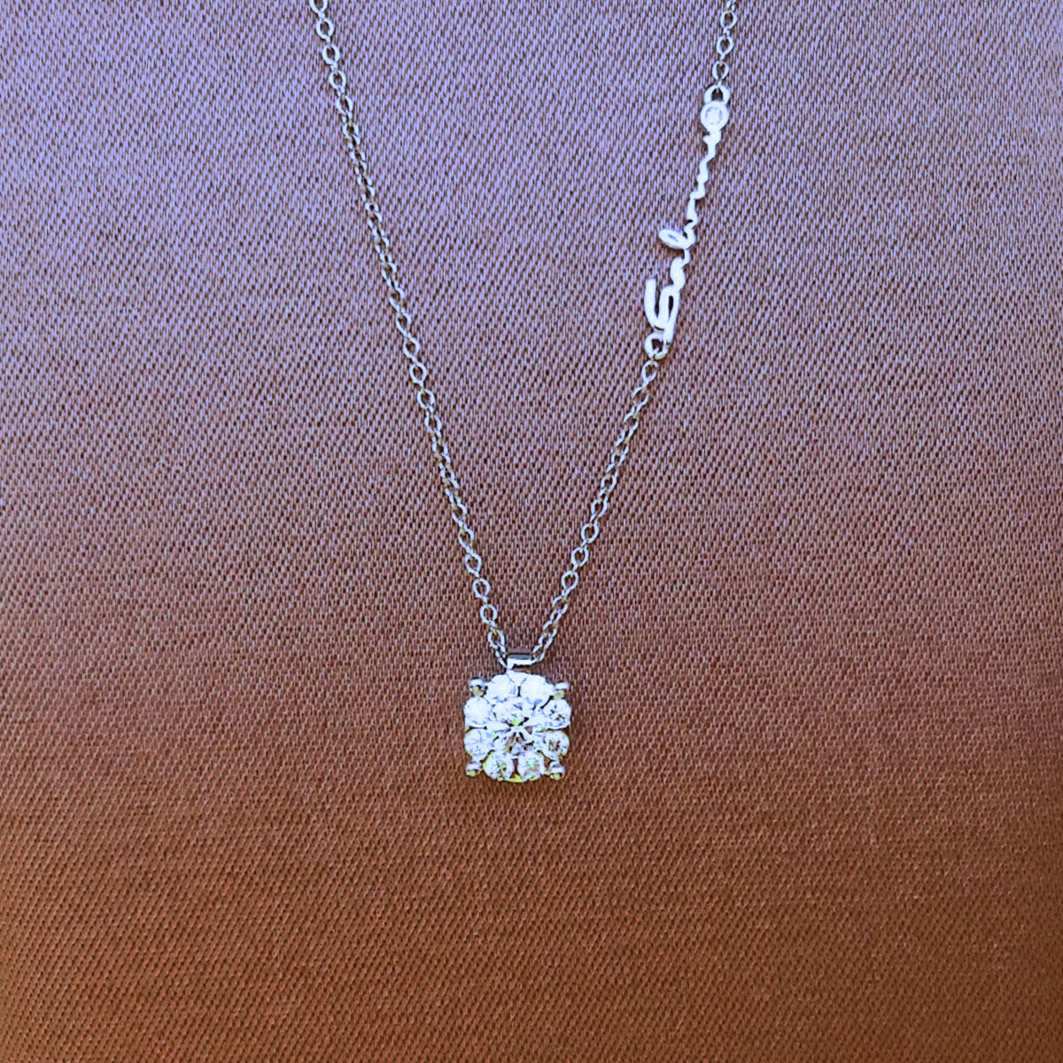 Collana Donna SALVINI con Pendente in Oro Bianco e Diamanti Daphne 0.33CT