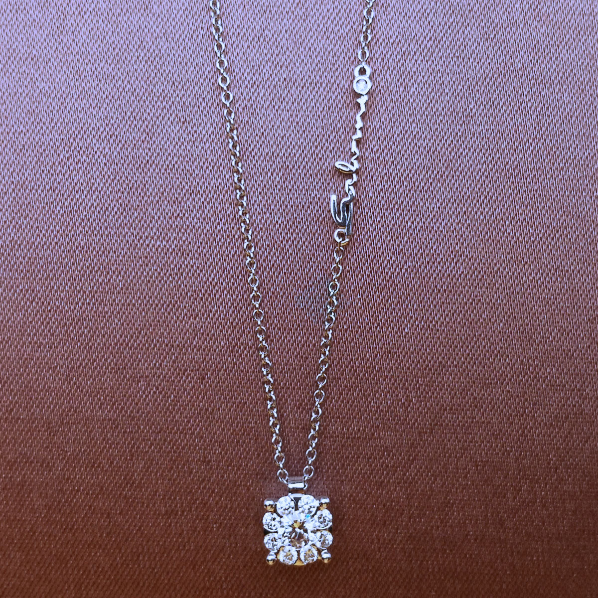 Collana Donna SALVINI con Pendente in Oro Bianco e Diamanti Daphne 0.33CT