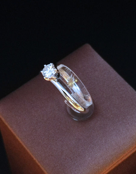 Anello Donna SALVINI Solitario LAVINIA Oro Bianco 18K con Diamante