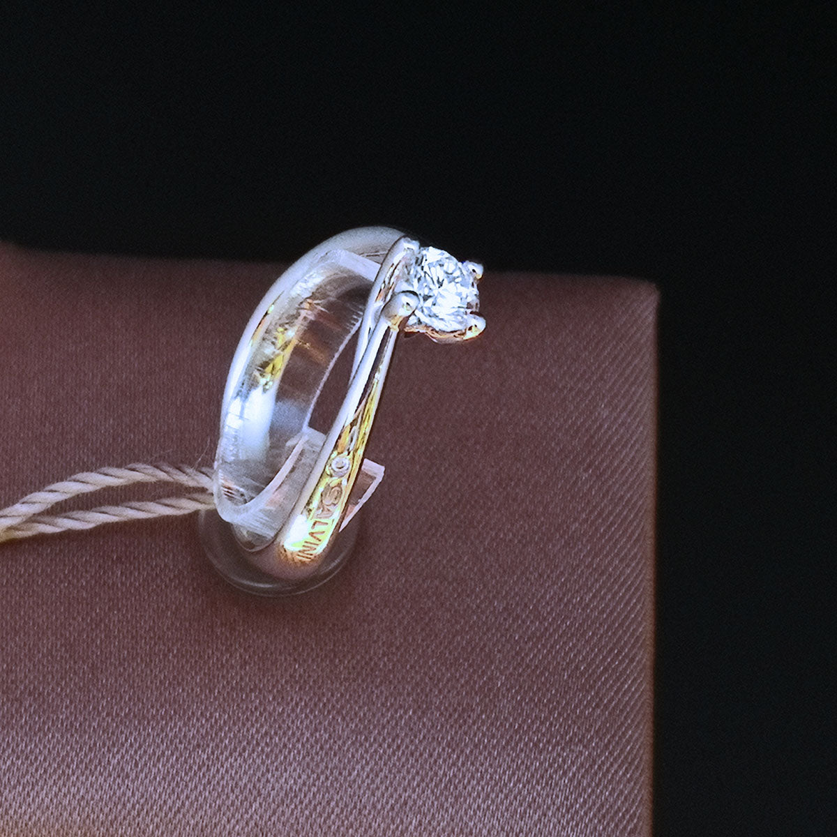Anello Donna SALVINI Solitario Dedica in Oro Bianco 18k e Diamante