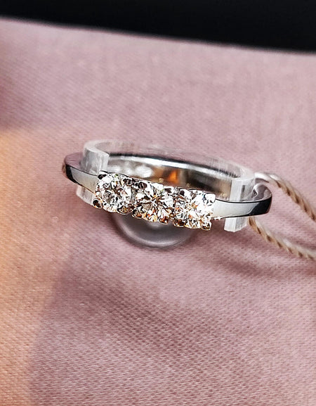 Anello Donna SALVINI Battito Trilogy in Oro bianco 18k e Diamanti