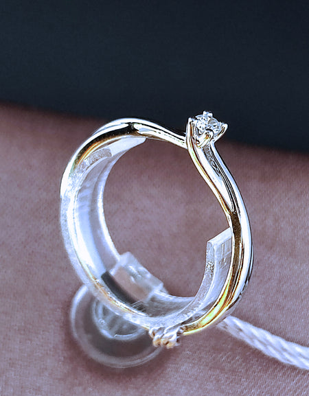 Anello Donna SALVINI Solitario Tendresse in Oro Bianco 18kt e Diamante