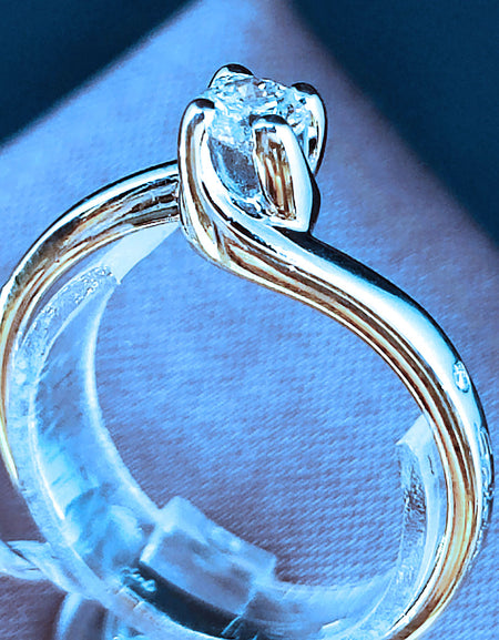 Anello Donna SALVINI Solitario Dorotea in Oro Bianco 18kt e Diamanti 0.25ct