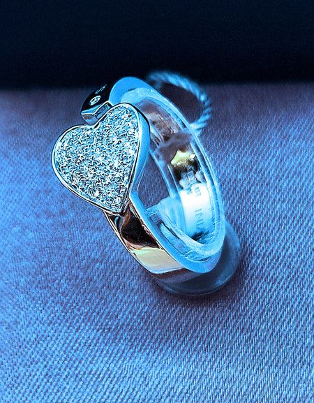 Anello Donna SALVINI I Segni Cuore in Oro Bianco 18kt e Diamanti 0.14ct