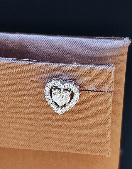 Orecchini Donna SALVINI Cuore Magia in Oro Bianco 18kt e Diamanti 0.55ct