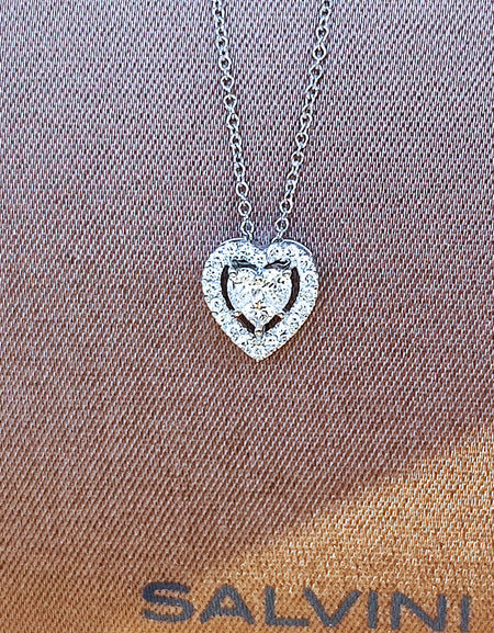 Collana Donna SALVINI Cuore Magia in Oro Bianco 18kt e Diamanti 0.28ct