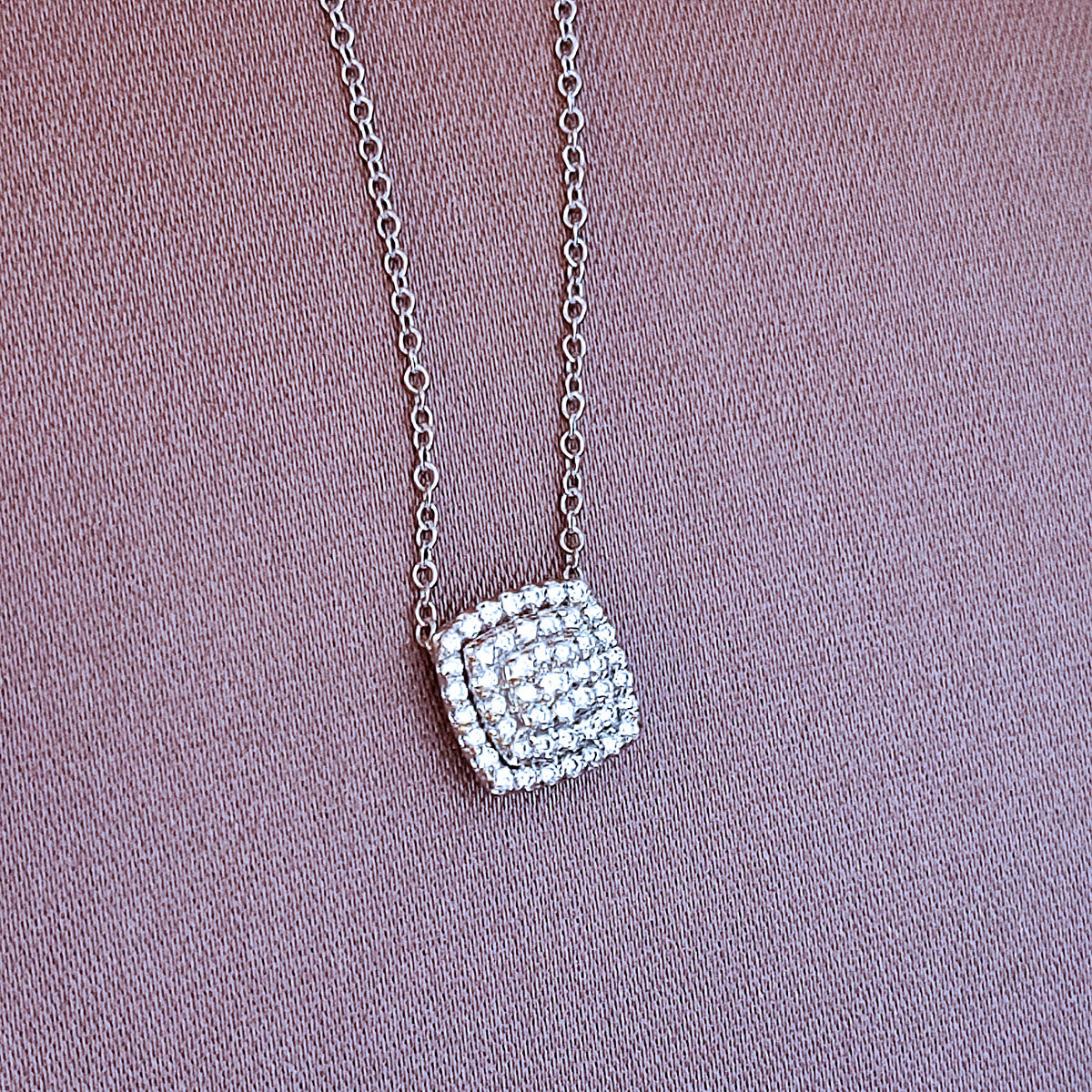 Collana Donna SALVINI Bagliori in Oro Bianco 18kt e Diamanti 017ct