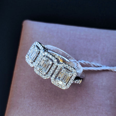 Anello Donna SALVINI Emerald Magia Trilogy in oro Bianco 18k con Diamanti
