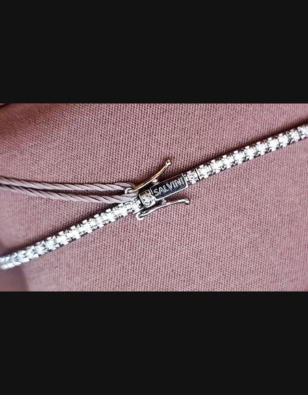 Bracciale Donna SALVINI Tennis Battito in Oro Bianco 18kt e Diamanti da 1.01ct