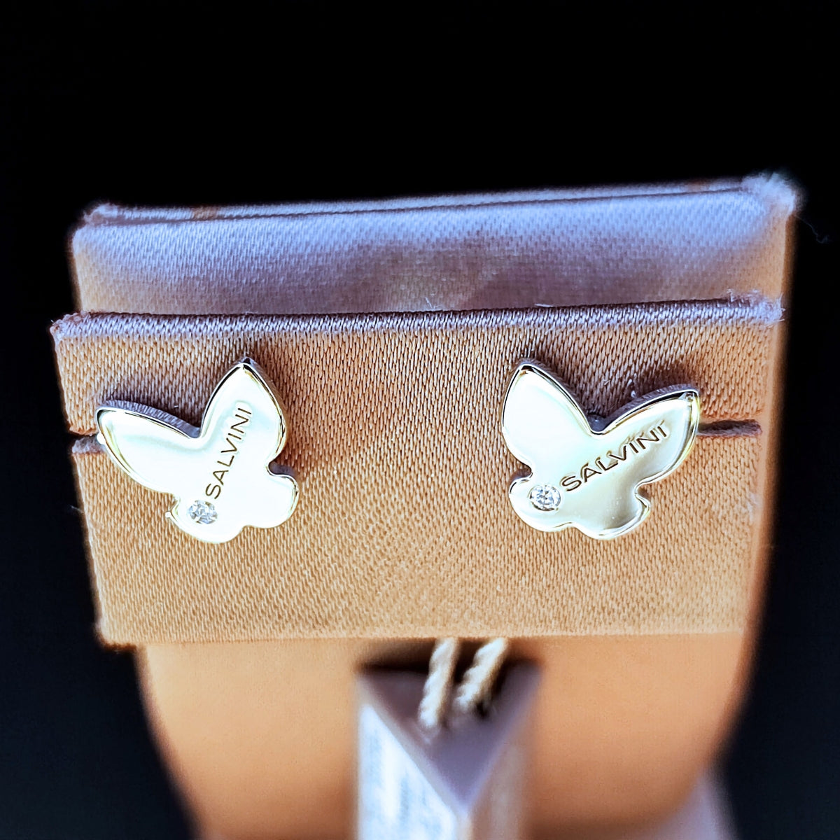 Orecchini Donna SALVINI coll: Minimal Pop Farfalla in Oro Bianco 9kt e Diamanti