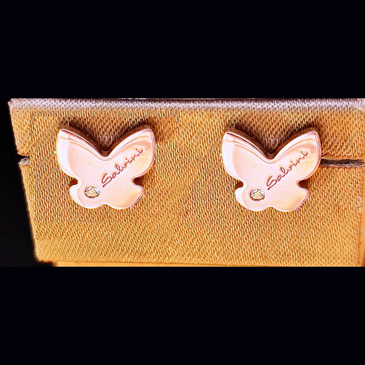 Orecchini Donna SALVINI I Segni Farfalla in Oro Rosa e Diamanti