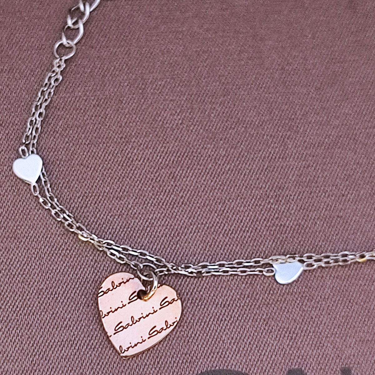 Bracciale donna Salvini Minimal POP in Oro bianco e Oro rosa con Diamante