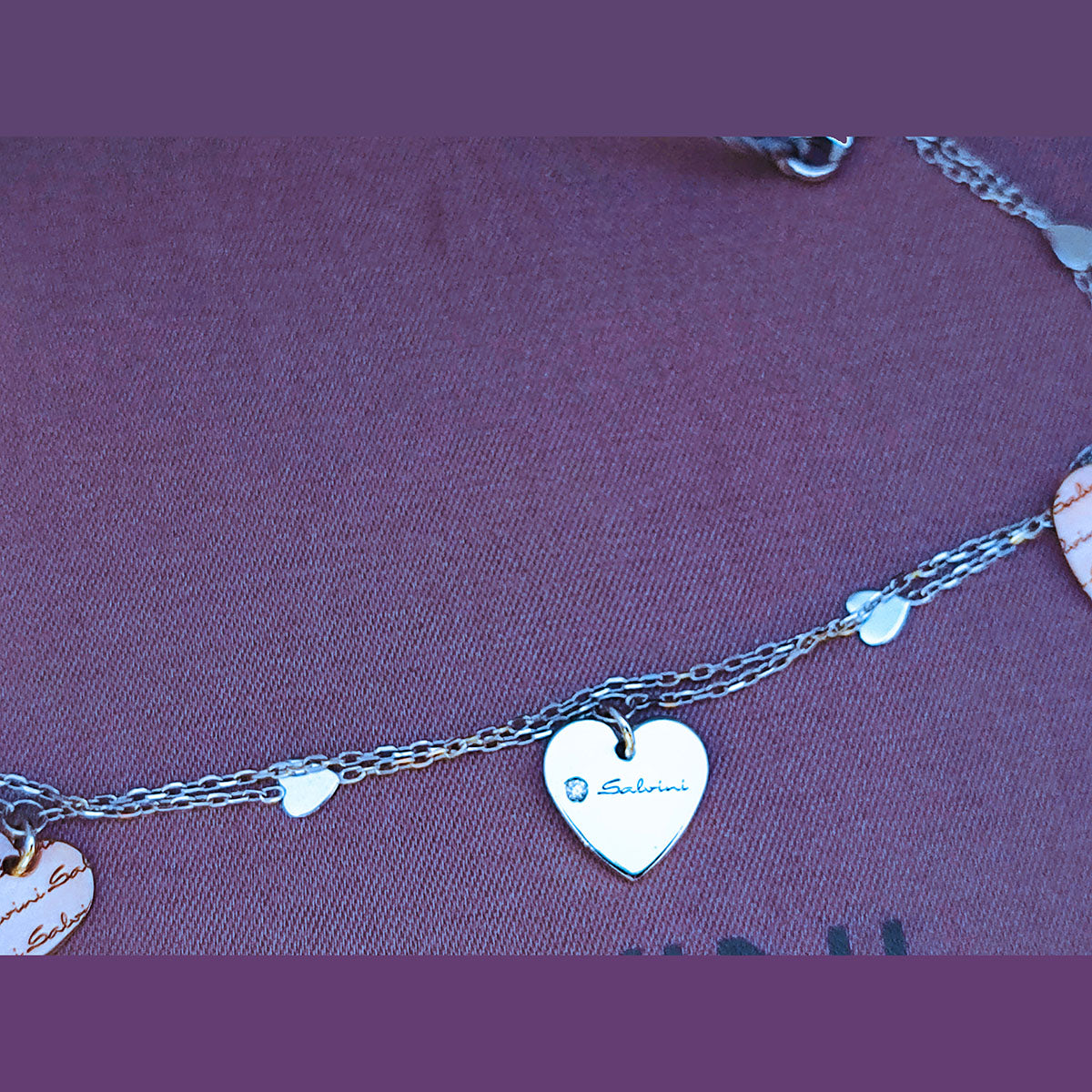 Bracciale donna Salvini Minimal POP in Oro bianco e Oro rosa con Diamante