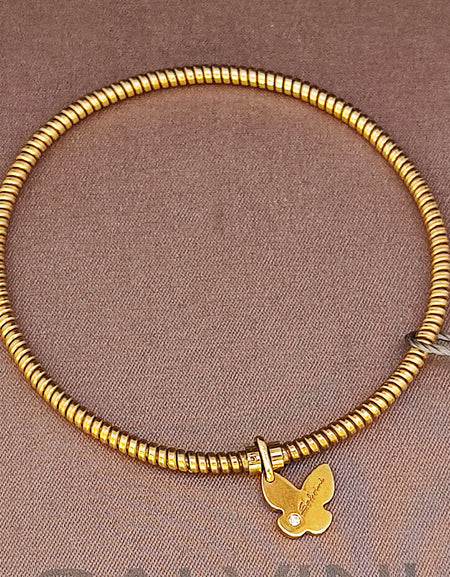 Bracciale rigido Donna SALVINI Minimal POP con Farfalla in Oro Giallo 9kt