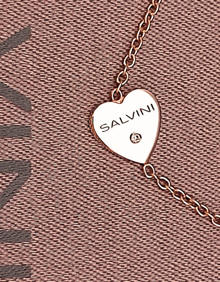 Bracciale Donna SALVINI I Segni Cuori in Oro Rosa 9kt e Diamante