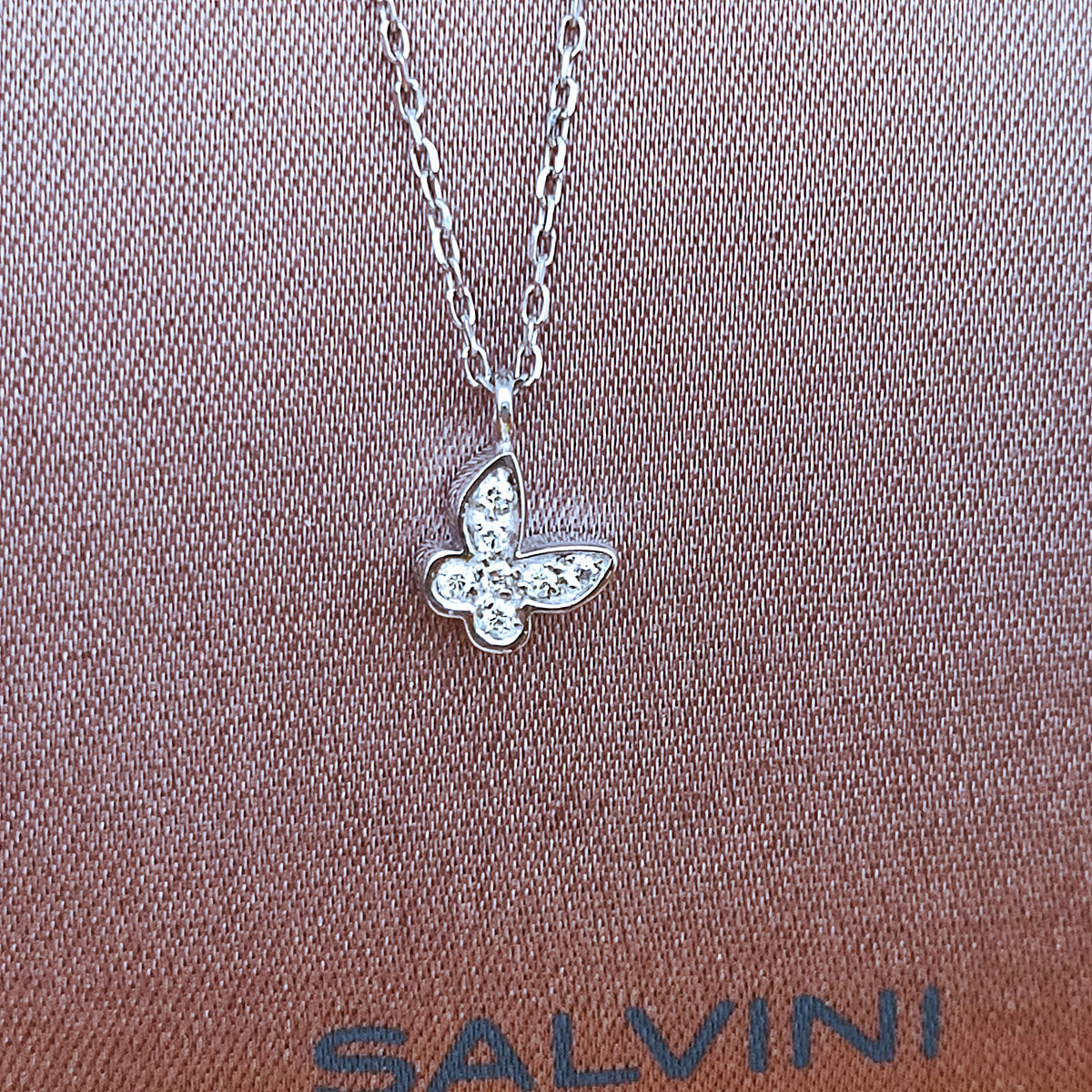 Collana Donna SALVINI Be Happy! Farfalla in Oro Bianco e Diamanti