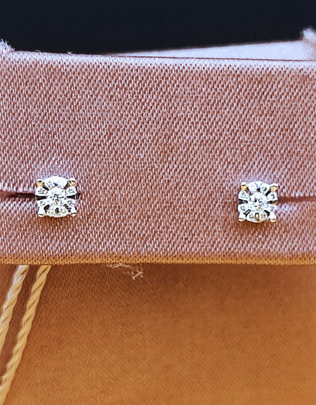 Orecchini Donna SALVINI Daphne Punto Luce In Oro bianco e Diamanti 0.12ct