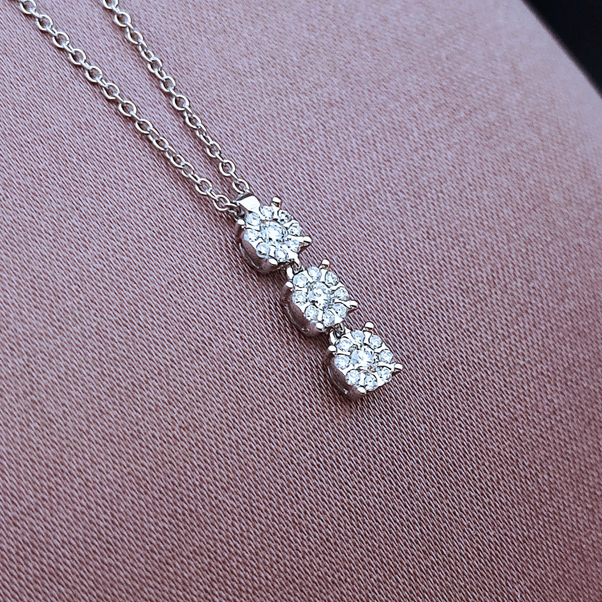 Collana Donna SALVINI Daphne Trilogy in Oro Bianco e Diamanti