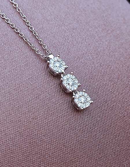 Collana Donna SALVINI Daphne Trilogy in Oro Bianco e Diamanti