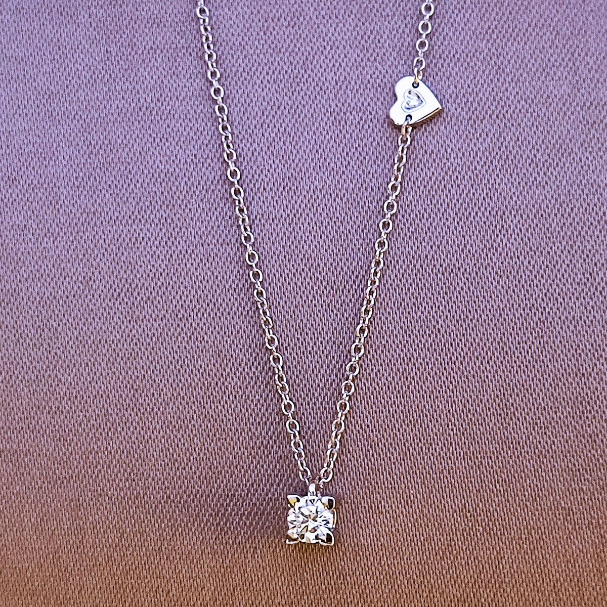 Collana Donna Cuore E Infinito Con Moissanite 1 Carato - Argento Sterling 925 - Gioiello Simbolo Amore Eterno - Regalo Per Fidanzata