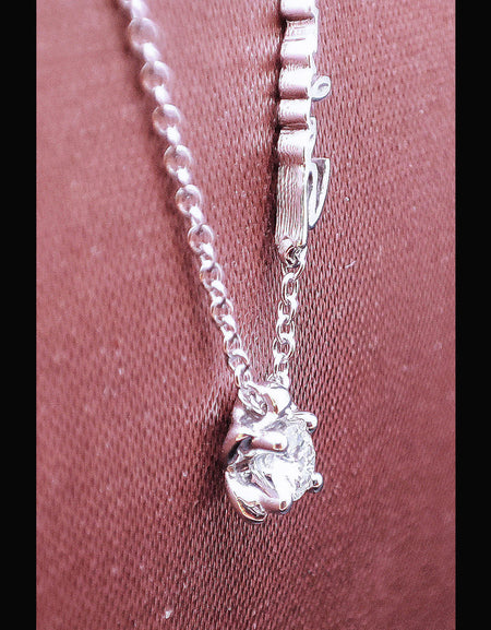 Collana donna SALVINI Petite Tresor in Oro bianco e punto luce Diamante 0,11ct