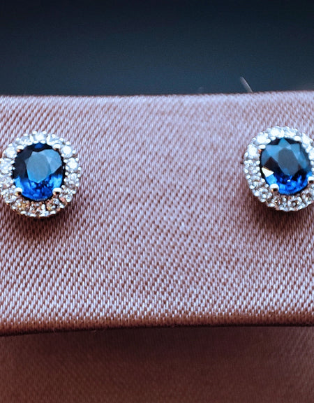 Orecchini donna SALVINI Dora in Oro bianco 18kt Zaffiri e Diamanti